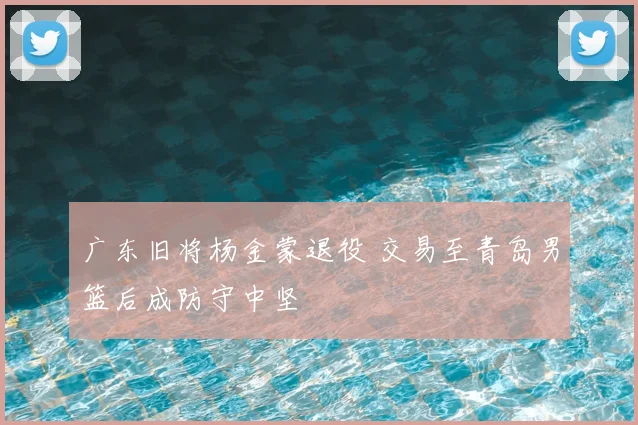 广东旧将杨金蒙退役 交易至青岛男篮后成防守中坚